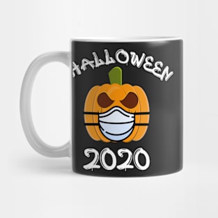 Pumpkin Wearing Mask Halloween 2020 Mug